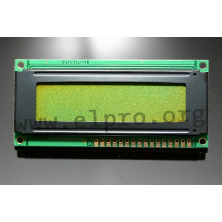 DEM 16216 SGH, Display Elektronik Punktmatrix-LCD-Anzeige 5.55 mm 2 x 16