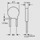  Abmessungen K 3300pF 1000V RM7,5 HE3A332M08L726N