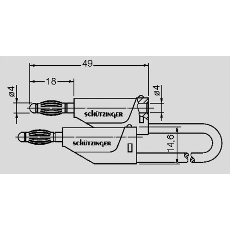 Schützinger MFK15/1/25/GE measuring leads