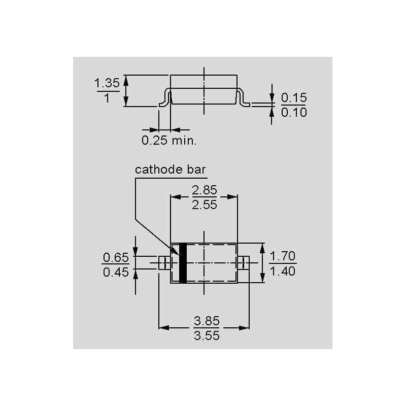 8v2 diode SMD 52 diodes) elpro  0.5W,  SOD123 BZT (Zener 8V2, C