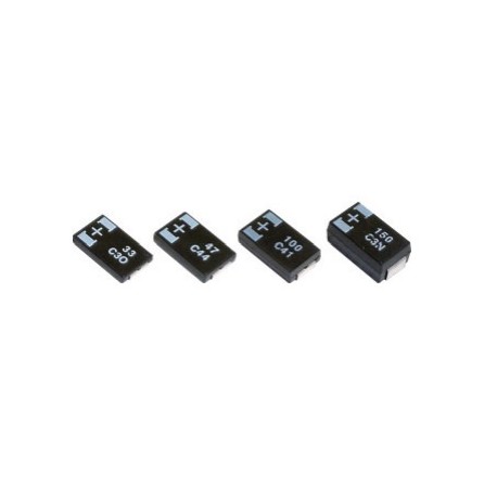 16TQC33MYFS, Panasonic polymer tantalum capacitors, SMD, Poscap, TQC series