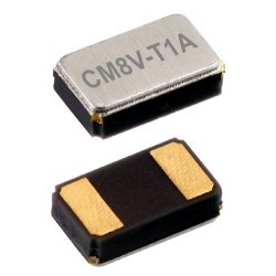 CM8V-T1A 32.768-12.5-20-TAQC, Micro Crystal tuning fork crystals, SMD ceramic housing, 2x1,2x0,6mm, CM8V-T1A series