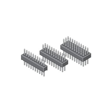 188-2-020-0-F-LS0, MPE Garry pin headers, pitch 1,27mm, turned contacts, gold-plated, 188 series