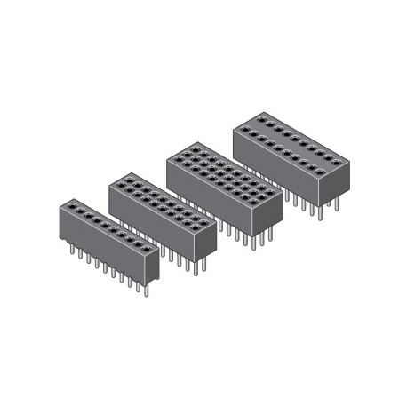 200-1-005-0-HTF-LS0, MPE Garry Buchsenleisten, RM 1,27mm, gedrehte Kontakte, vergoldet, 200 Serie