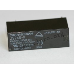 JS-5MN-KT,Fujitsu PCB relays, 8A, 1 changeover or 1 normally open contact, JS series