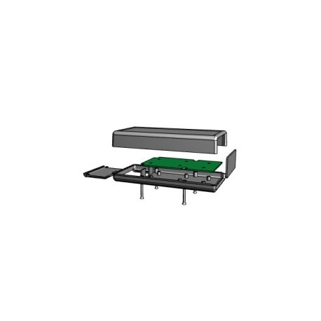 1593YBK, Hammond Kunststoffgehäuse, ABS, IP54, mit Endplatte/Endplatten, mit Vertiefung für Display oder Tastatur, 1593 Serie