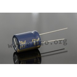 EEUFC1E222, Panasonic electrolytic capacitors, radial, 105°C, low ESR, FC series