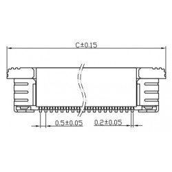 Z53-50-11110, ElectronAix ZIF connectors, SMD, pitch 0,5mm, gold-plated, Z5 series