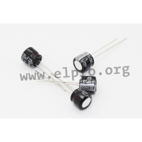 EEAGA1V100, Panasonic electrolytic capacitors, radial, 105°C, GA series