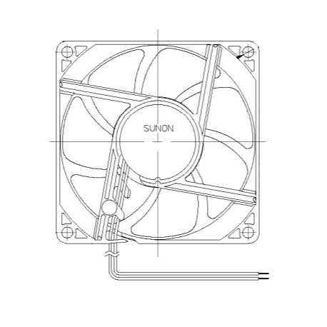 D08070900G-00, Sunon fans, 80x80x25mm, 12V DC, EE/EF/MF/HA/GF series