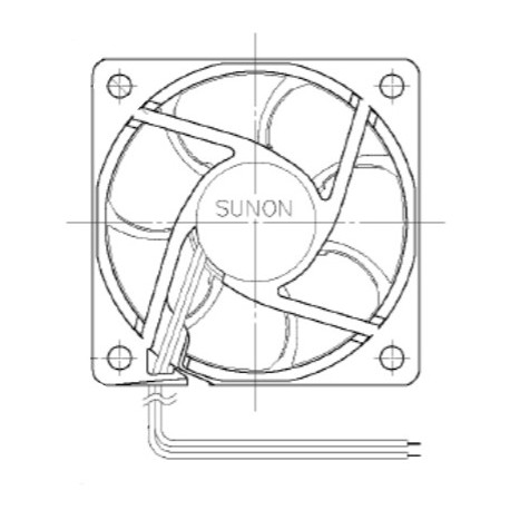 , Sunon Lüfter, 60x60x20mm, 24V DC, MF Serie