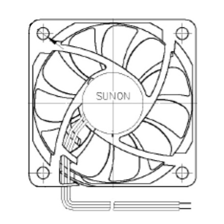 , Sunon Lüfter, 60x60x15mm, 12V DC, MF/HA/LFH Serie