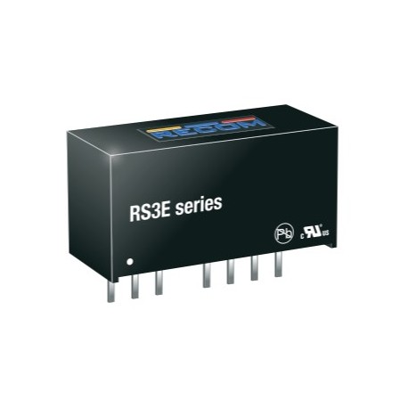 RS3E-2405S/H3, Recom DC/DC converters, 3W, SIL8 housing, RS3 series