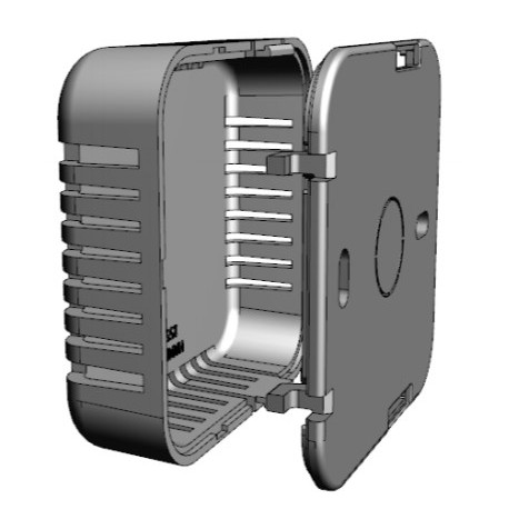 1551V3BK, Hammond small enclosures, ABS, for wall mounting, 1551SNAP series