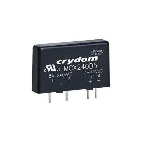 MCX240D5, Crydom solid state relays, 5A, 280 to 660V, thyristor output, SIL housing, CX and MCX series