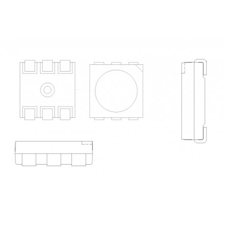 LTST-E683FGBW, LiteOn SMD-Leuchtdioden, diffus, Full Colour, PLCC-Gehäuse, LTST Serie