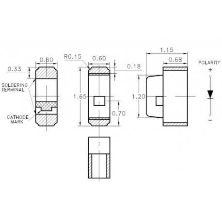 LTST-S270KSKT, LiteOn SMD light-emitting diodes, clear, side view, LTST-S series