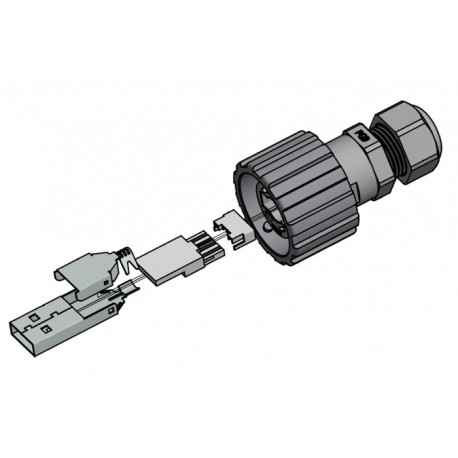 17-200121, Conec Mini USB and USB connectors, IP67, bayonet connection