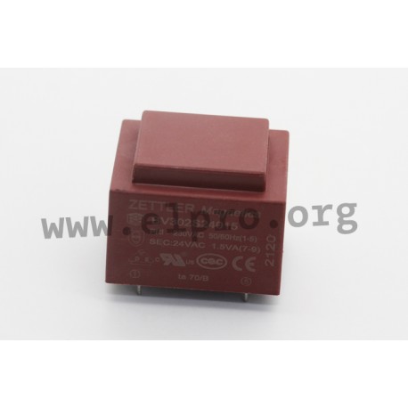 BV302S15015, Zettler PCB transformers, 1,5VA, EI 30