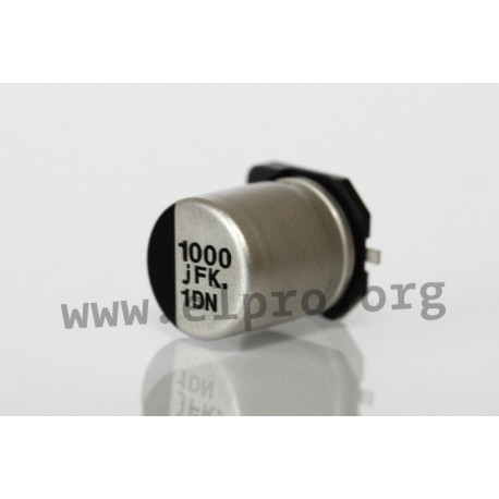 EEEFK1V220AR, Panasonic electrolytic capacitors, SMD, 105°, reflow, low ESR, 2000h, FK series