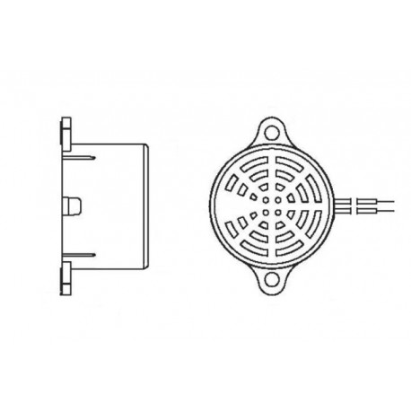 185515, Ekulit Piezo-Signaltongeber, für Gehäusemontage, RMP Serie