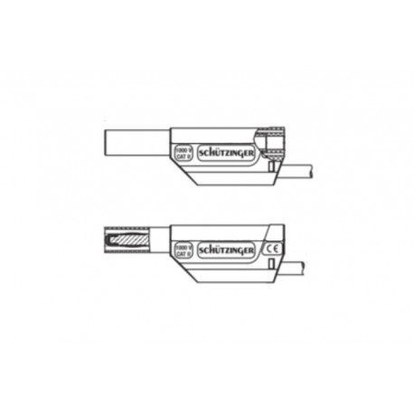 VSFK 8500 / 2.5 / 50 / RT, Schützinger safety measuring leads, CAT II, 2,5mm², 32A, VSFK 8500 and VSFK 8501 series