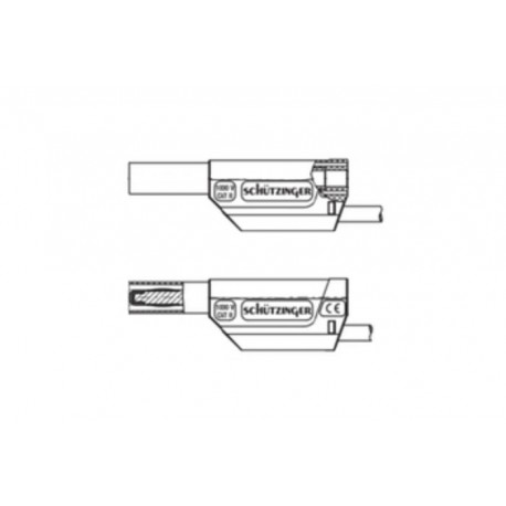 VSFK 8501 / 2.5 / 50 / SW, Schützinger safety measuring leads, CAT II, 2,5mm², 32A, VSFK 8500 and VSFK 8501 series