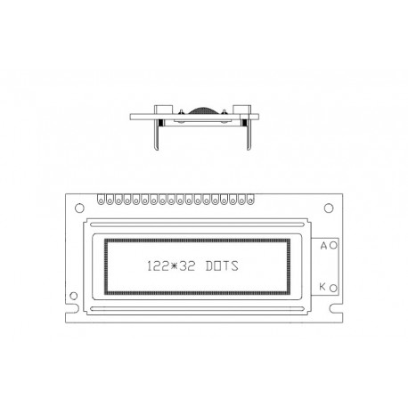 DEM122032A1SYH-LY, Display Elektronik STN LCD displays, 122x32