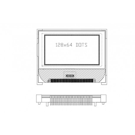 DEM128064O1FGH-PW, Display Elektronik FSTN LCD displays, 128x64