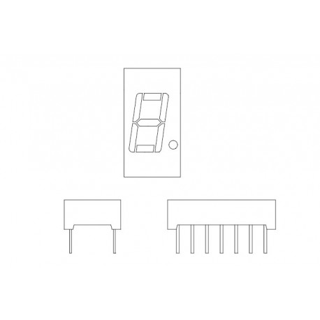 LTS-4710AJD, LiteOn 7-Segment-LED-Anzeigen, 10,16mm Ziffernhöhe, 1-stellig, LTS4710 Serie