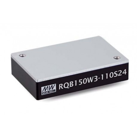 RQB150W3-110S12, Mean Well DC/DC converters, 150W, EN 50155 railway certificate, Quarter Brick housing, RQB150W3 series