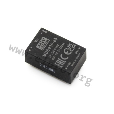 MDS03G-12, Mean Well DC/DC converters, 3W, DIL24 housing, for medical technology, MDS03 and MDD03 series