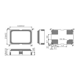 X1G004251003411, Epson crystal oscillators, SMD, metal housing, CMOS, SG3225 series