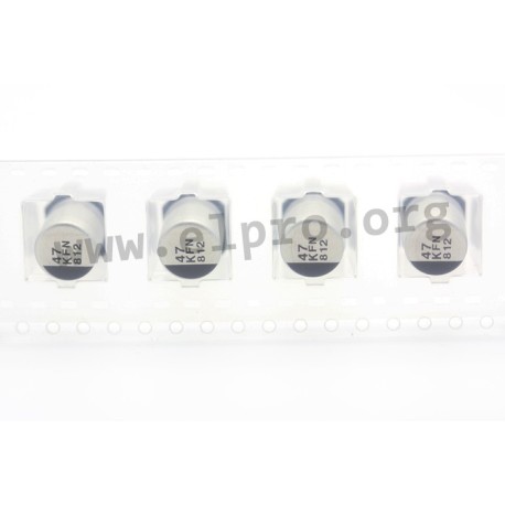 EEEFN1C151UV, Panasonic electrolytic capacitors, SMD, 105°C, high ESR, FN series