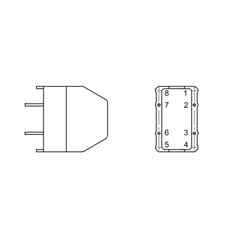 45V25 345UH 1A, Radiohm current-compensated chokes, open mount, vertical, 45V series