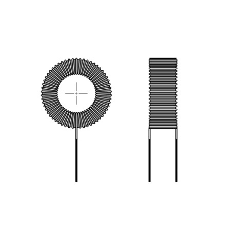 51V13 0502, Radiohm current-compensated chokes, open mount, vertical, 51V series