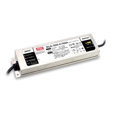 ELG-200-C700-3Y, Mean Well LED-Schaltnetzteile, 200W, IP67, Konstantstrom, fest voreingestellt, Schutzleiter (PE), ELG-200-C Ser