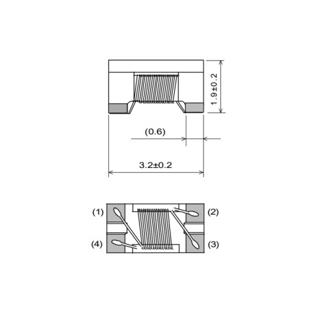 DLW31SN900SQ2B, Murata current-compensated chokes, SMD, 1206 housing, DLW31SN series