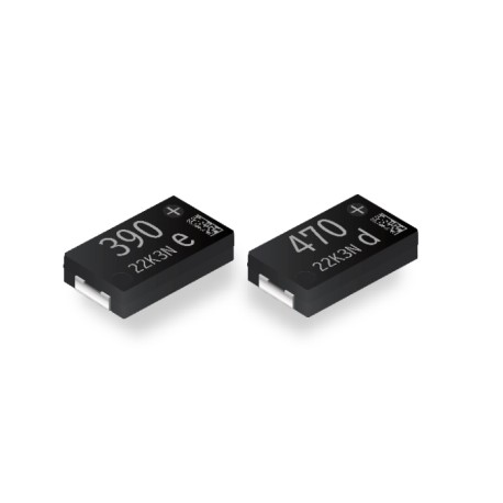 EEFKX0E221RE, Panasonic electrolytic capacitors, SMD, 125°C, low ESR, polymer aluminium, SP-Cap, KX series