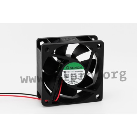 MF60251VX-1000U-A99, Sunon fans, 60x60x25mm, 12V DC, MF/EE/HA series