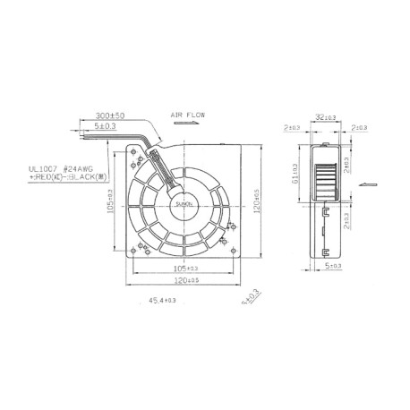 D12006600G-07, Sunon Lüfter, 120x120x32mm, 12V DC, PMB Serie