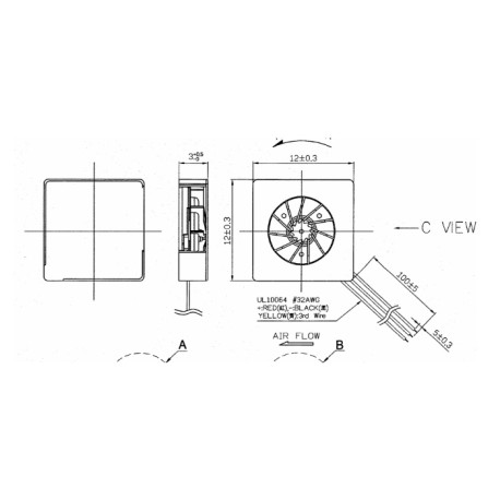 D0A000021F-00, Sunon Lüfter, 9x9x3mm, 3V DC, Mighty Mini Blower Serie