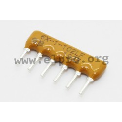4606X-101-221LF, Bourns resistor networks, 6 pins/5 resistors, 4600X series