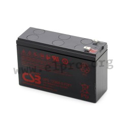 XTV1272FR, CSB lead-acid batteries, 12 volts, to -20°C, XTV and UPS series