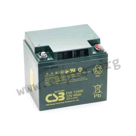 EVX12200, CSB lead-acid batteries, 12 volts, for cyclic operation, EVH and EVX series