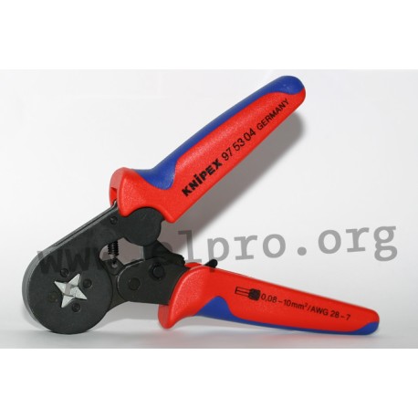 97 53 08, Knipex crimping pliers, for end sleeves, 97 series