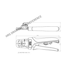 HT801/DF11-2428S(A), Hirose Crimping tools, for husk connections, DF11 series