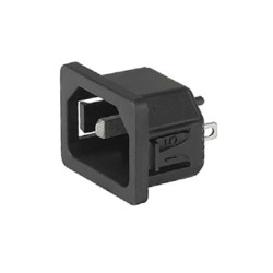 6102.5110, Schurter IEC-Kaltgeräteeinbaustecker, 70°C, Snap-In, 6102-5 Serie