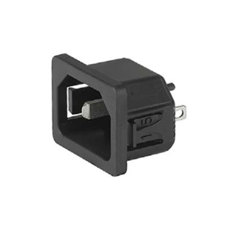 6102.5130, Schurter IEC-Kaltgeräteeinbaustecker, 70°C, Snap-In, 6102-5 Serie