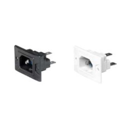 3-134-880, Schurter IEC appliance inlets, 70°C, snap-in mounting, 6080 series